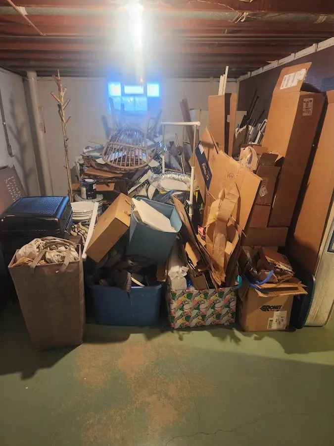 Roll-off dumpster container at job site for Roll Off Dumpster Rental in Waterloo